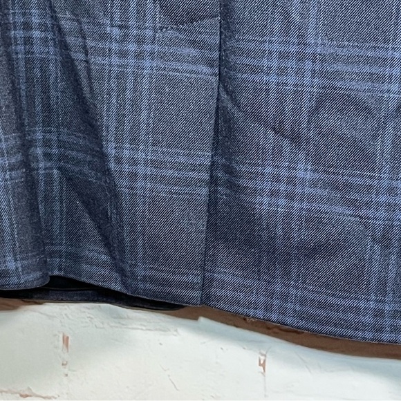 Lands End Blazer Womens Size 10P Blue Plaid One Button Lined Classic - Picture 8 of 11